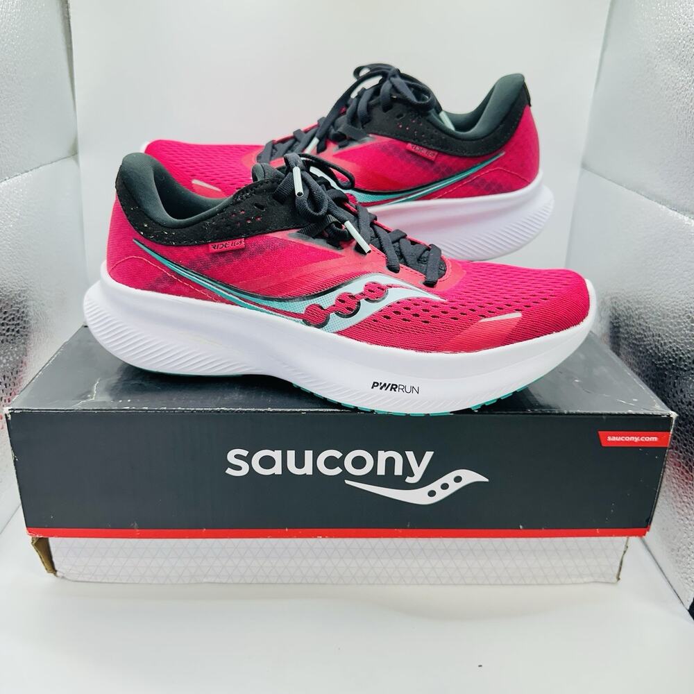 Saucony Women’s Ride 16 Running Sneaker Rose Pink Black | Size 7.5 US